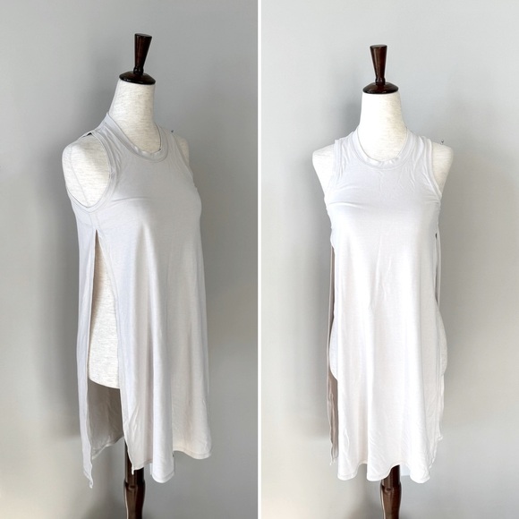 Lululemon 🍋 Long for Length Slit Tank Top - Bone - Picture 1 of 8
